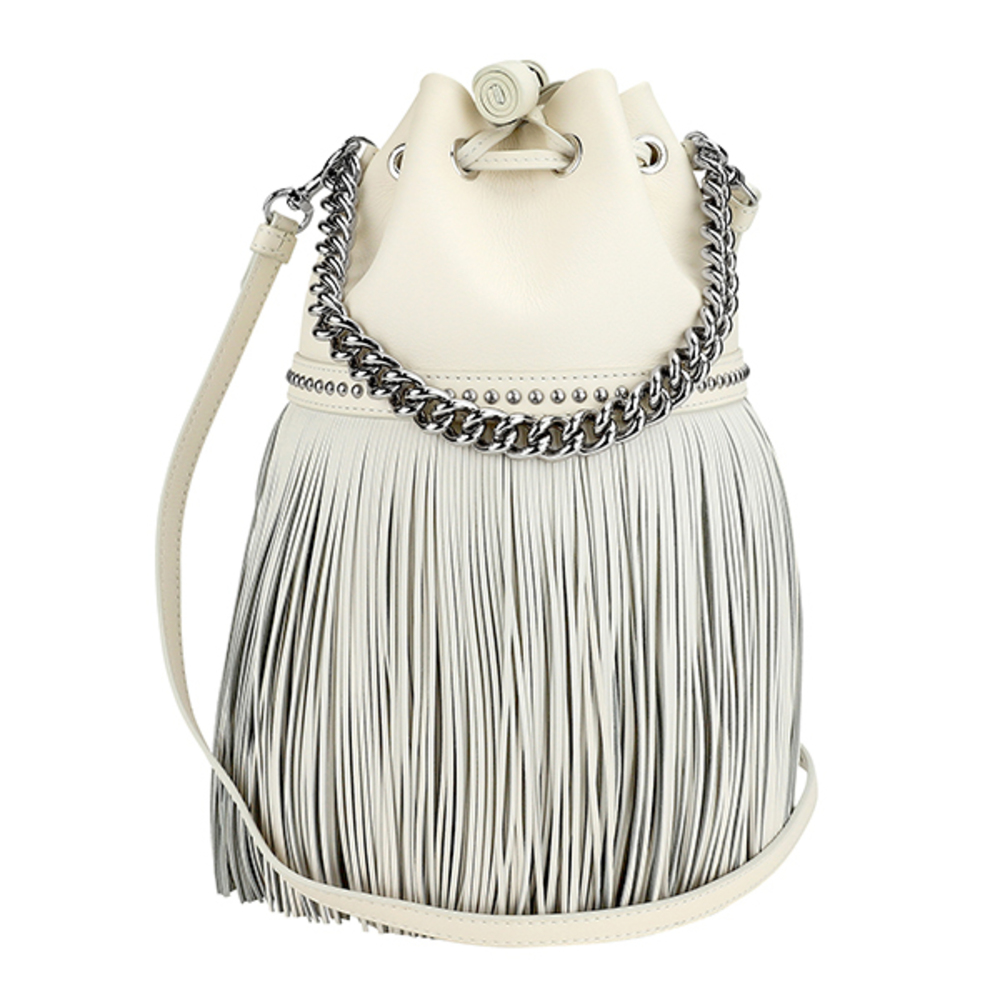 J&M Davidson Shoulder Bag Fringe Carnival White